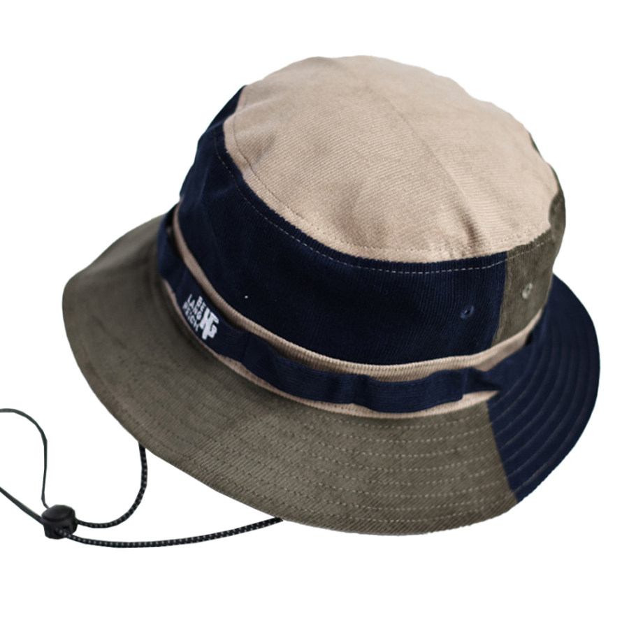 

Men's Outdoor Sports Corduroy Color Block Sun Hat
