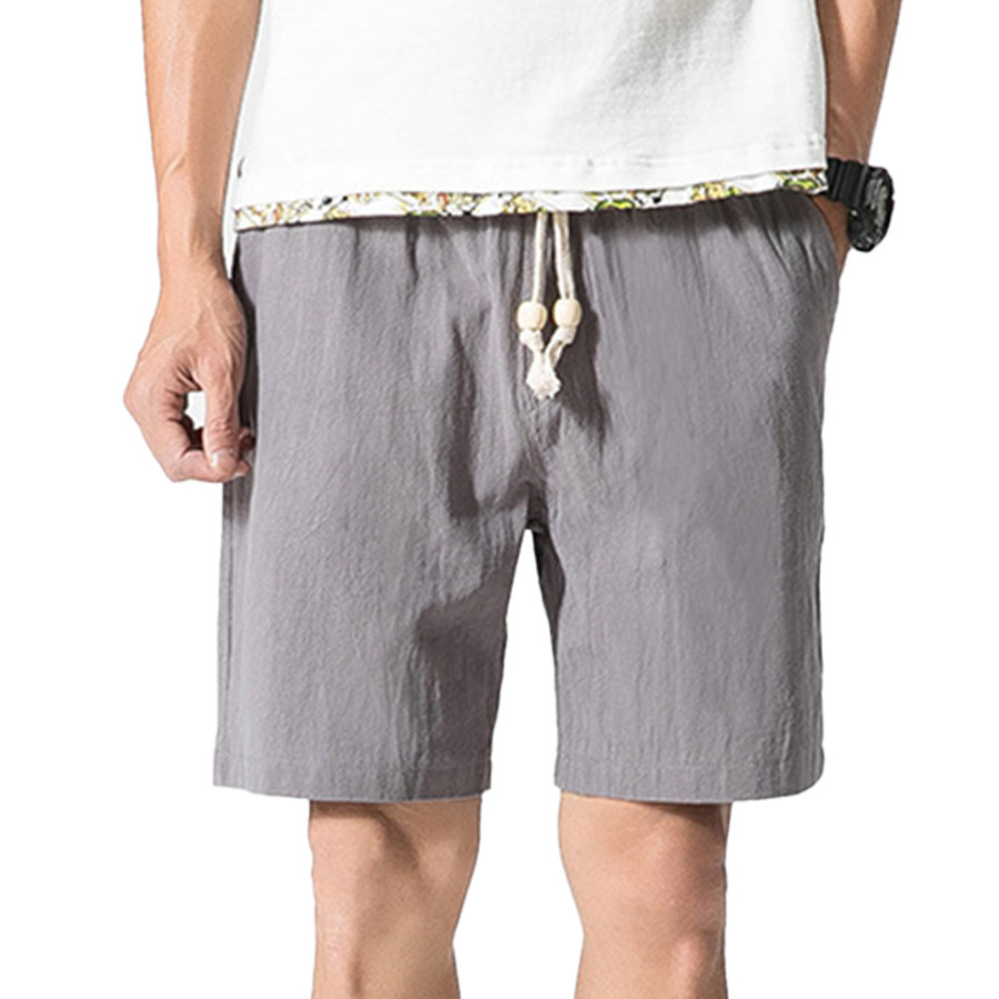 

Men's Retro Casual Cotton Linen Shorts