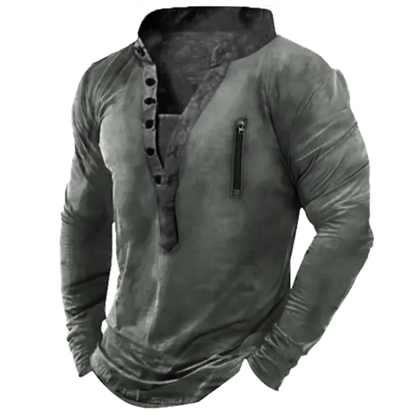 Men's Outdoor Tactical Henley Shirt - Kalesafe.com 