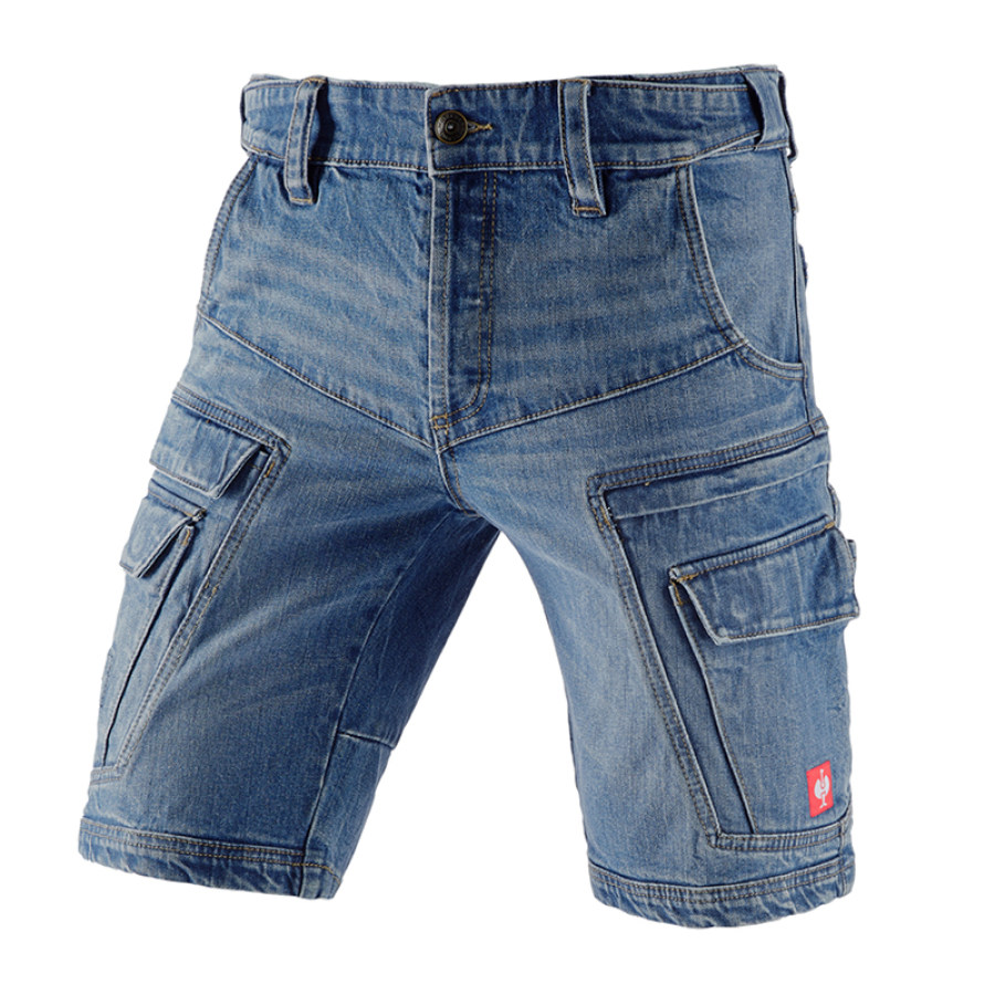 

Men's Outdoor Workwear Denim Shorts Multi Pocket Jeans
