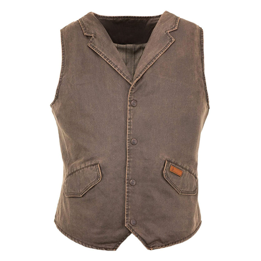 

Men's Tactical Vest Outdoor Vintage Old Washed Printing Tactical Jacket