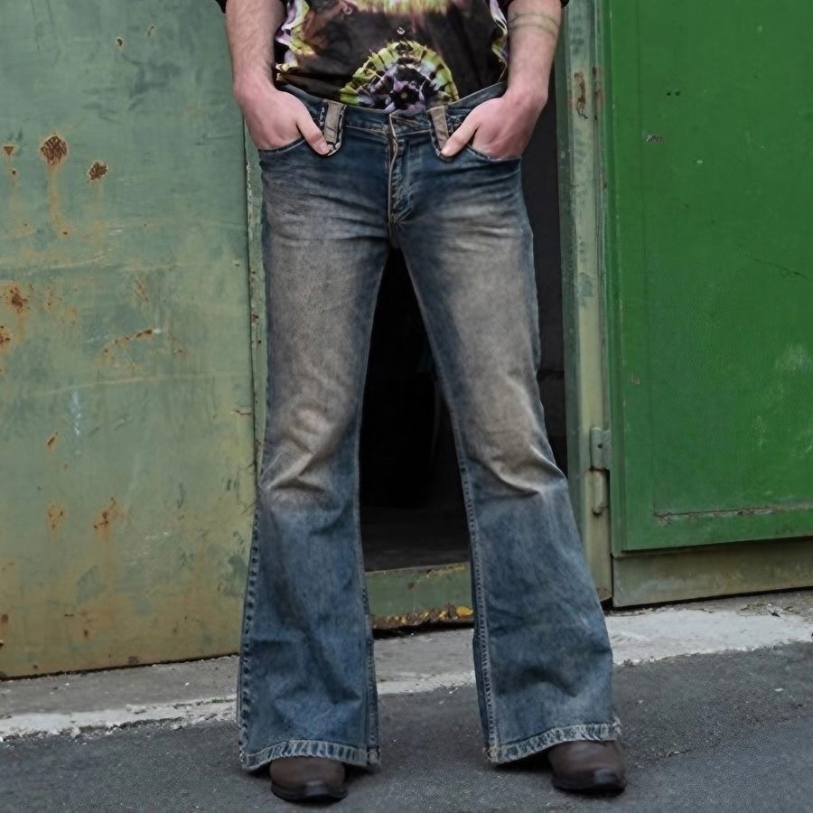 

Jean évasé Taille Haute Vintage Pour Hommes