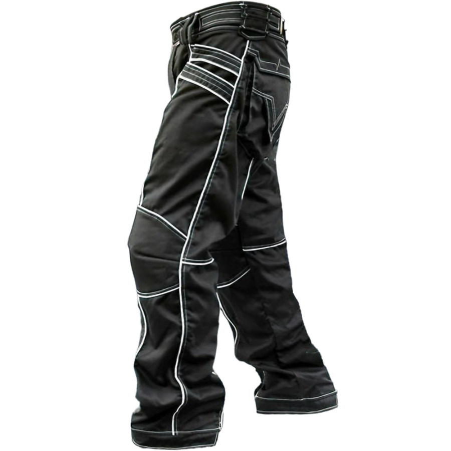 

Pantalones Casuales Tácticos Al Aire Libre Con Contraste De Color Blanco Y Negro Para Hombres