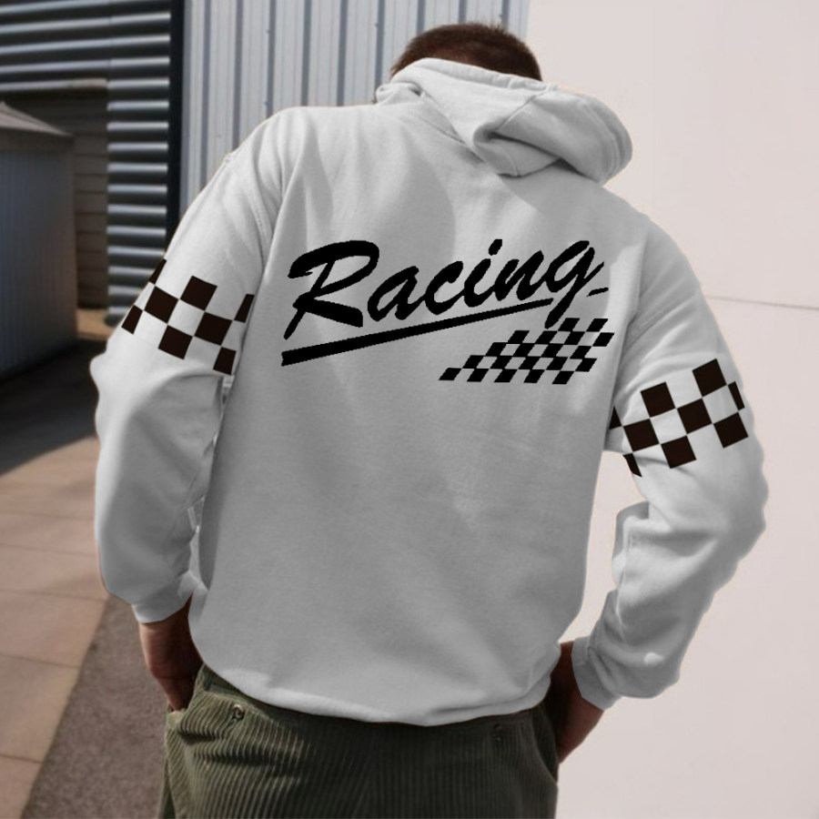 

Sudadera Con Capucha Extragrande Y Holgada Con Estampado De Rayas Race