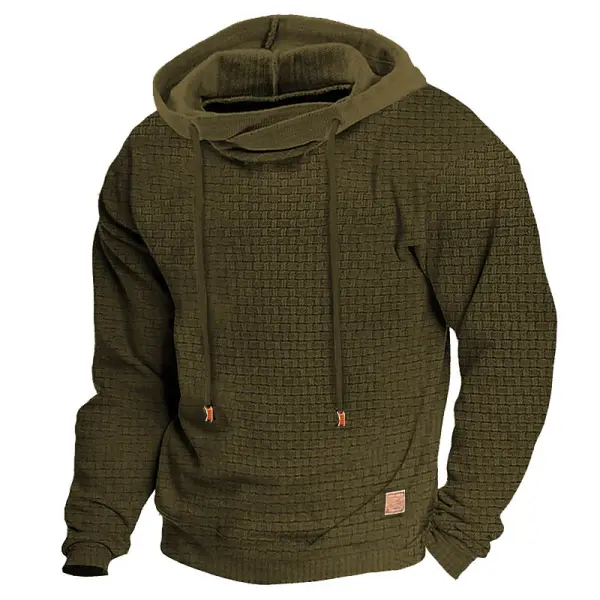 Men's Hoodie Outdoor Sports Solid Color Long Sleeve Daily Tops Apricot ...