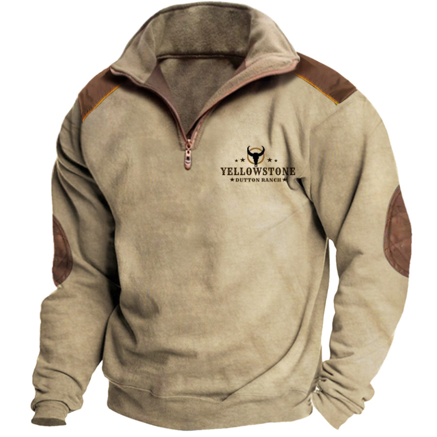 

Western Yellowstone Men's Lapel Sweatshirt