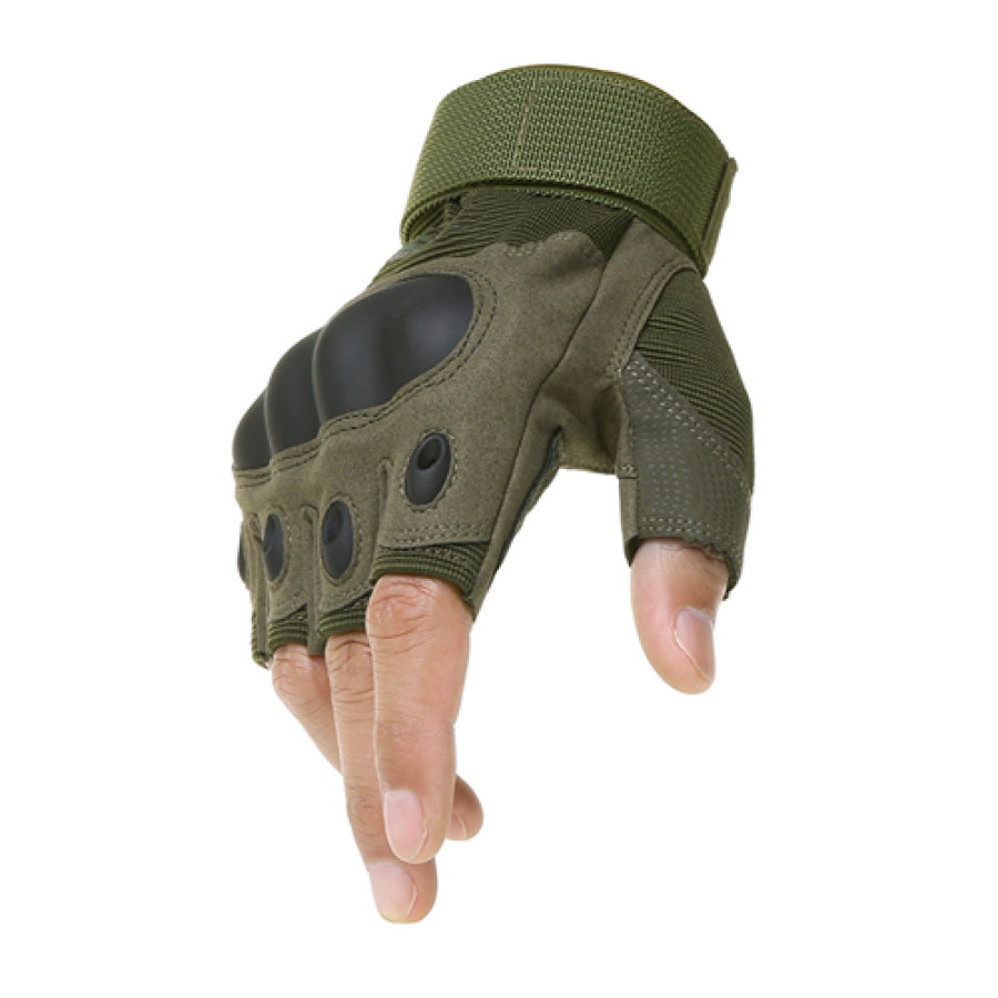 Перчатки Tactical 7.62 half finger Green XXL