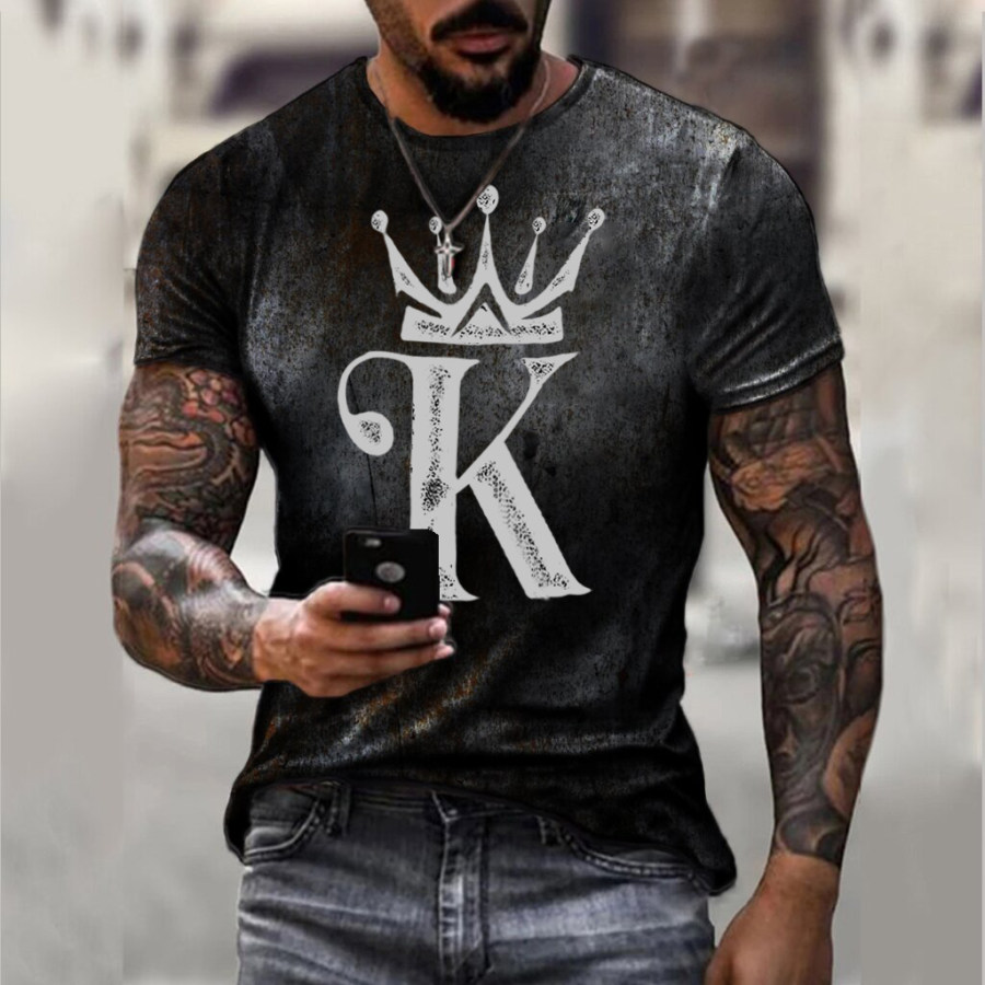 

Vintage King K print T-shirt