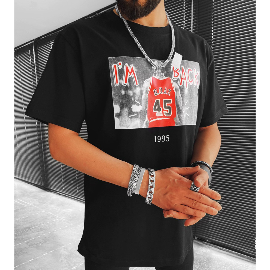 

Basketball Boy Print Short Sleeve T-shirt