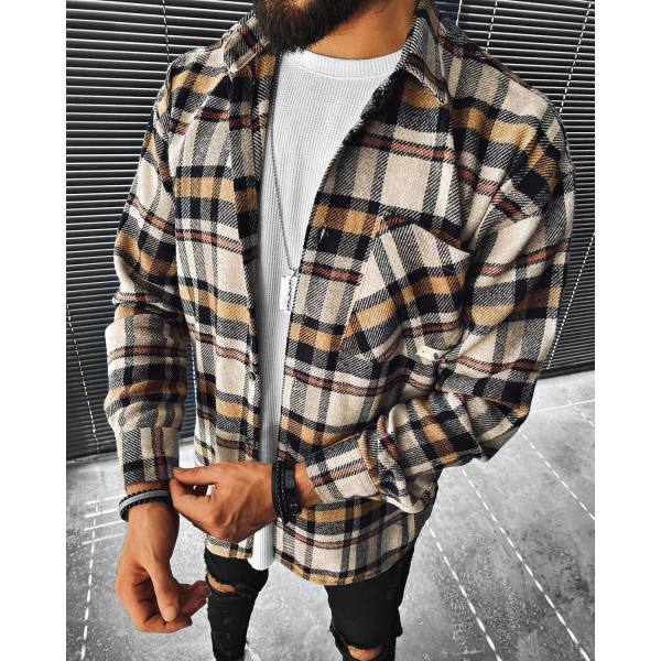 Street Fashion Plaid Texture Casual Jacket - Nikiluwa.com