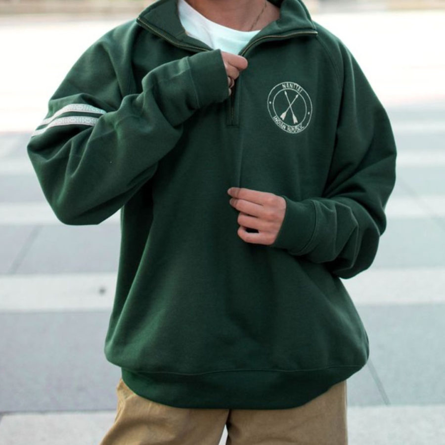 

Oversized Unisex Simple Casual Polos Sweatshirt
