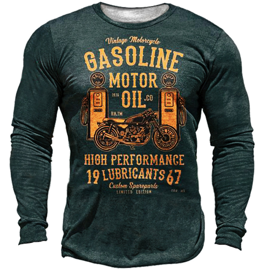 

Men's 60s Retro Motorcycle Tactical Casual Shirt