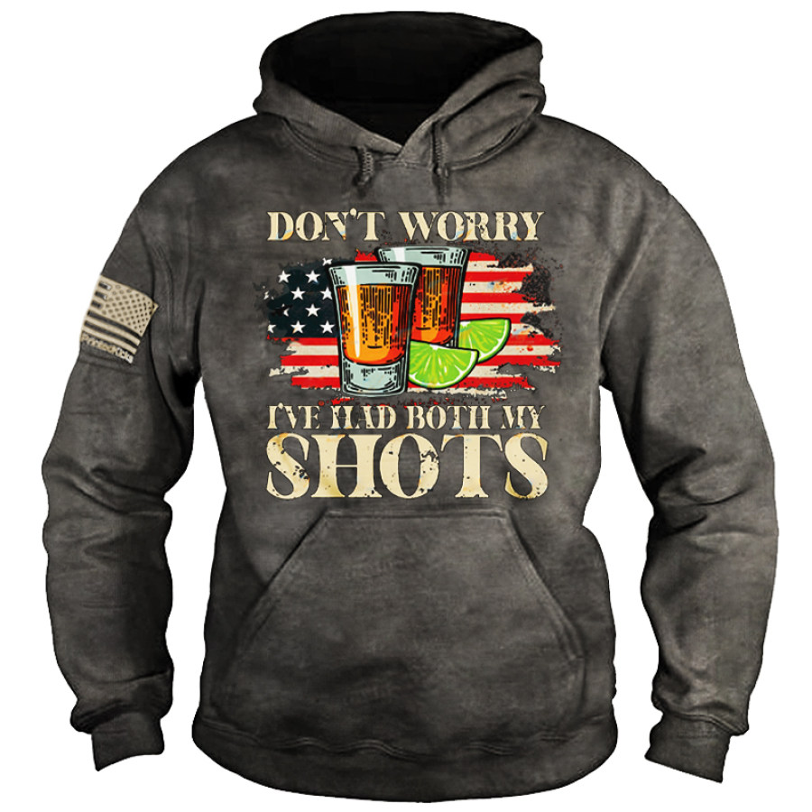 

Don't Worry I've Had Both My Shots Men's Retro Outdoor Hoodie