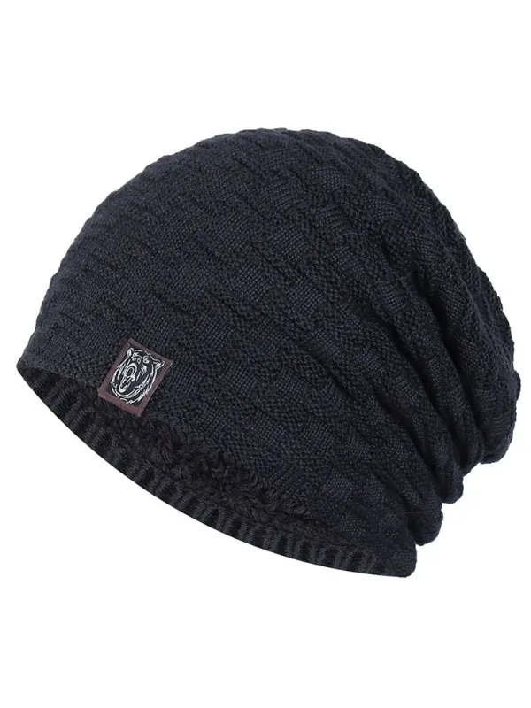 Men's Outdoor Skiing Cashmere Thick Wool Hat Knitted Hat - Timetomy.com 