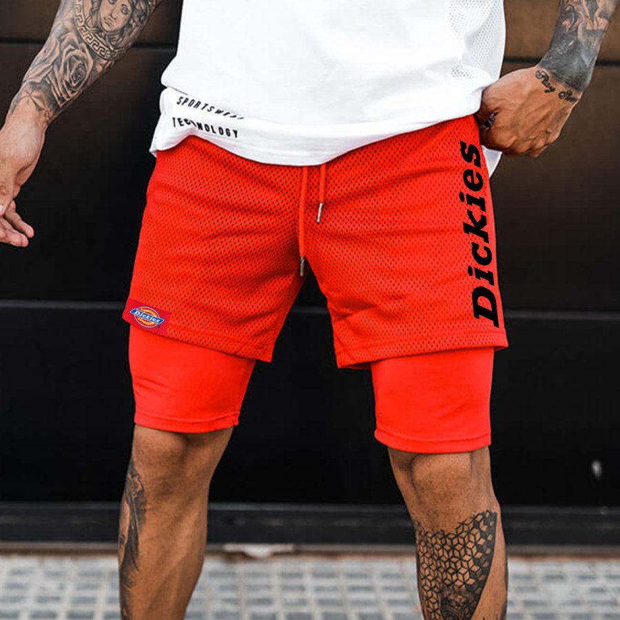 

Double Layer Athletic Mesh Shorts