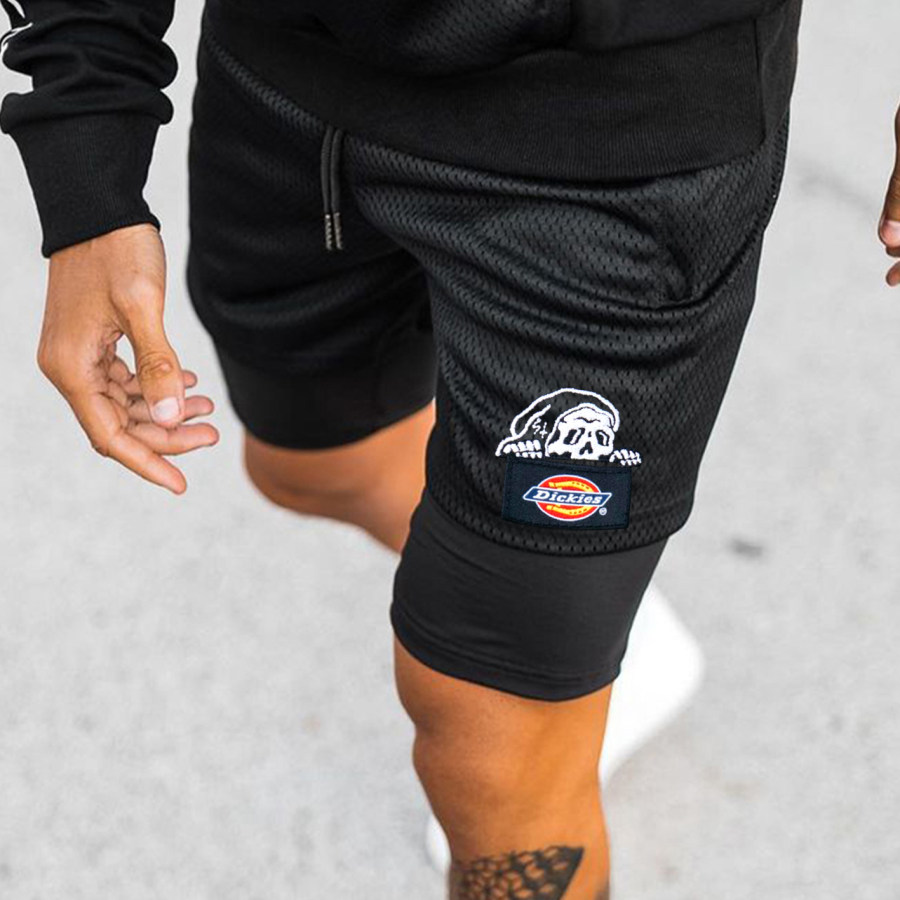 

Layered Hybrid Athletic Mesh Shorts