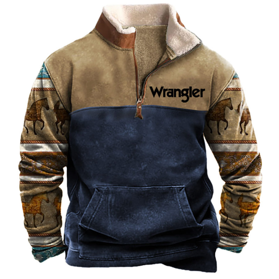 

Sudadera Para Hombre Estilo Occidental étnico Azteca Con Cremallera Cuello Polar Vintage Para Uso Diario