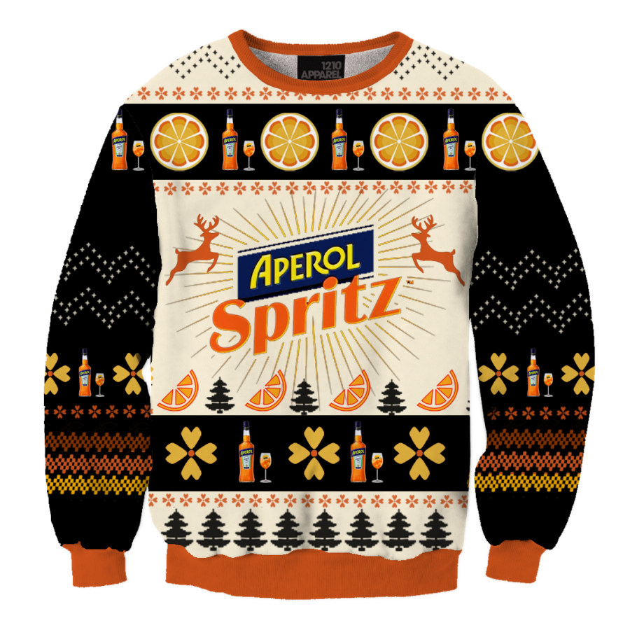 

Unisex Vintage Aperol Spritz 06 3D-gedrucktes Hässliches Weihnachts-Sweatshirt