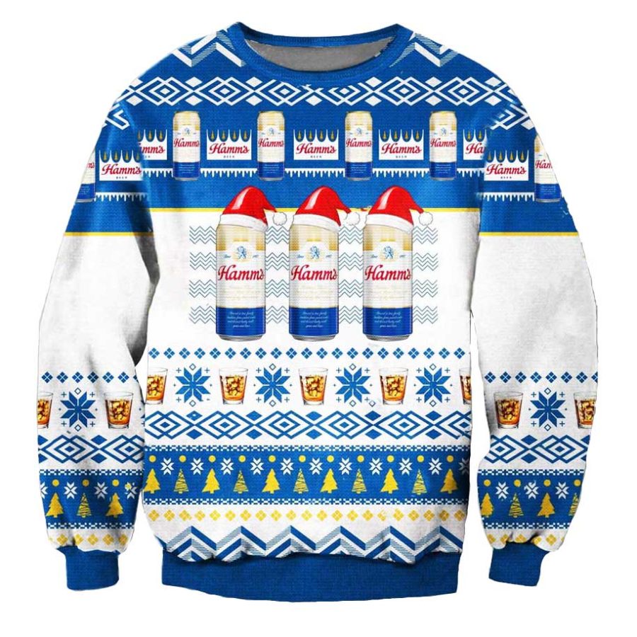 

Hamms Beer 3D-Druck Ugly Christmas Sweatshirt Für Herren