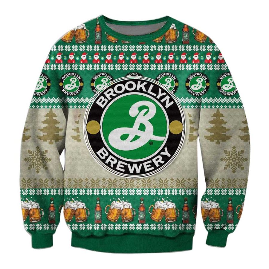 

Herren-Sweatshirt „Brooklyn Brewery“ Mit 3D-Druck Und Hässlichem Weihnachtsmotiv