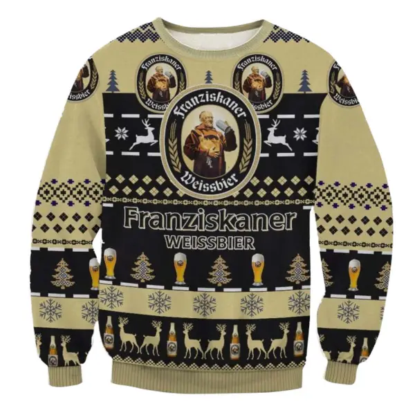 Men's Franziskaner 3D Print Ugly Christmas Sweatshirt - Cotosen.com
