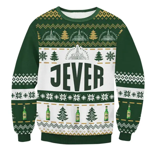 Men's Jever German Beer 3D Print Ugly Christmas Sweatshirt - Cotosen.com