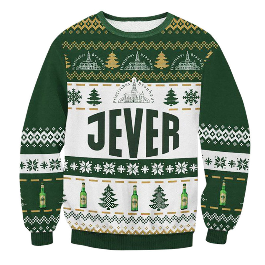 

Мужской свитшот Jever German Beer с 3D-принтом Ugly Christmas