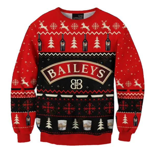 Unisex Baileys 3D Ugly Christmas Sweater - Cotosen.com