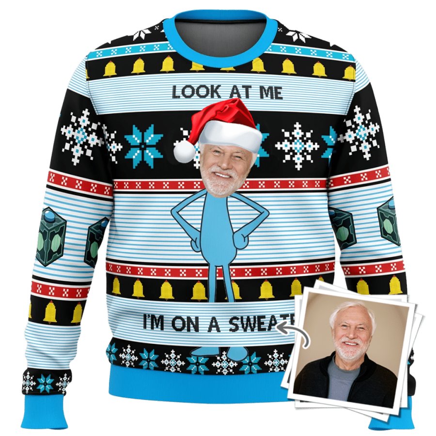 

Уродливый рождественский свитер на заказ – посмотри на меня я в свитере