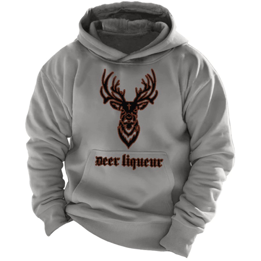 

Sudadera Con Capucha Y Estampado De Licor De Alce Para Hombre