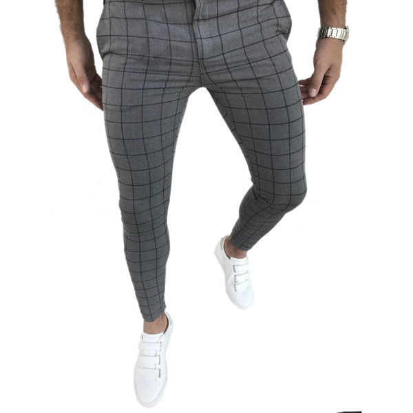 Men's Check Casual Pants - menilyshop.com