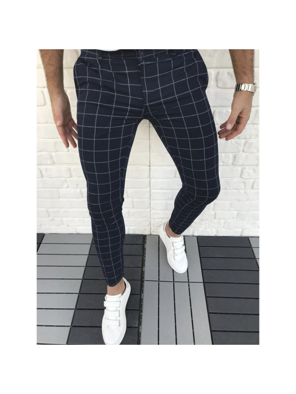 Men's Check Casual Pants - menstylelife.com