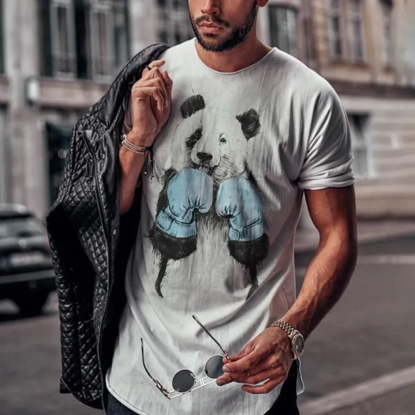 Fashion Boxing Panda Long Sleeve T-shirt - Leanarea.chimpone.com 