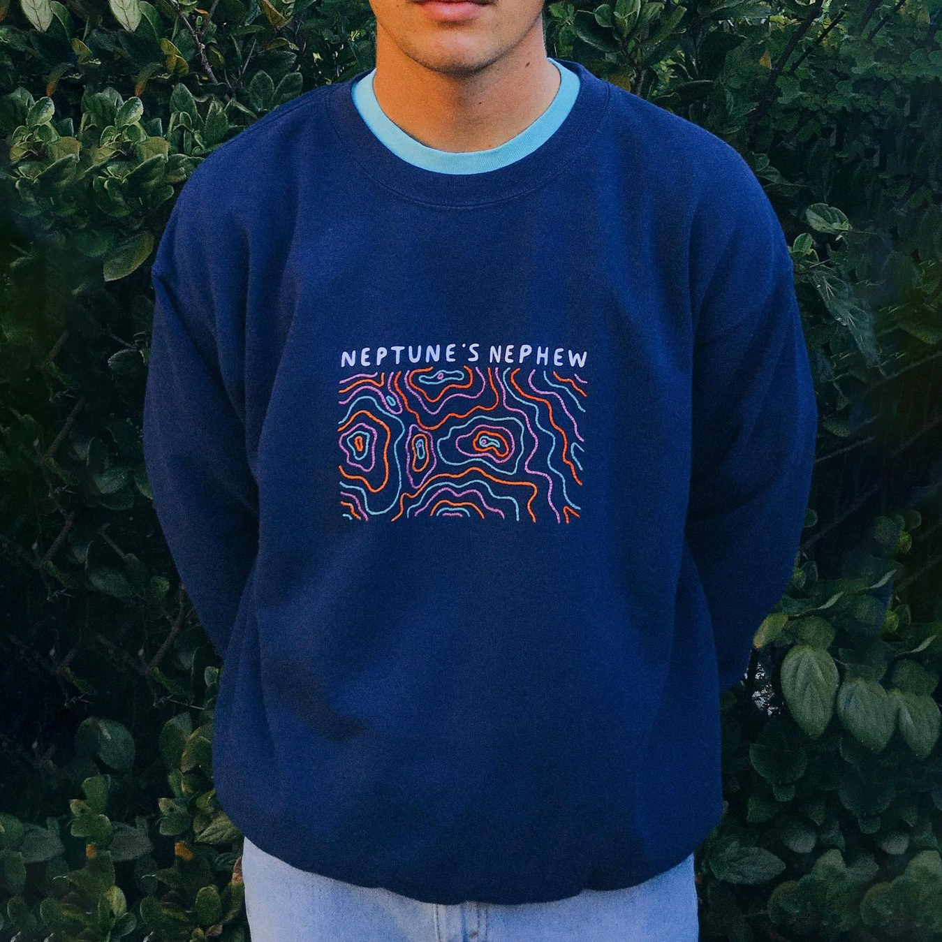 Mens Vintage Basic Long Sleeve Sweatshirt