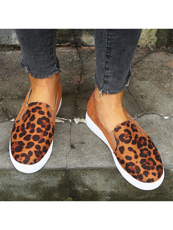 womens animal print flat shoes