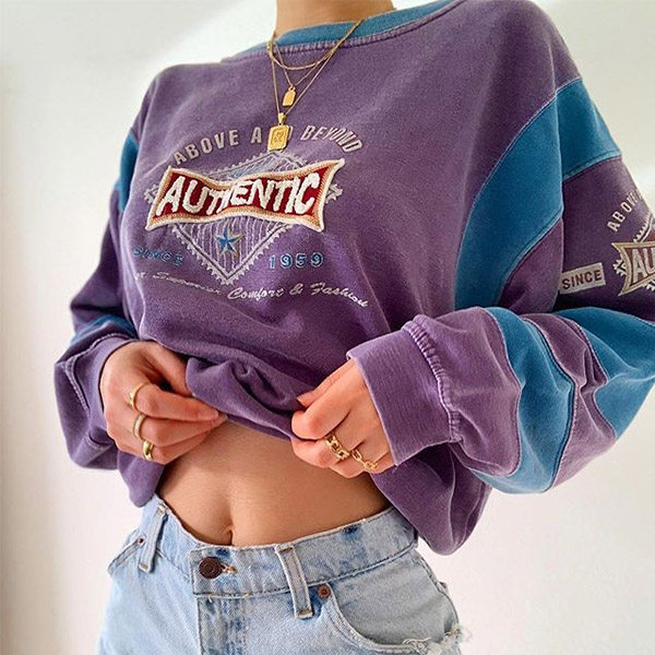 colour blocking sweatshirt