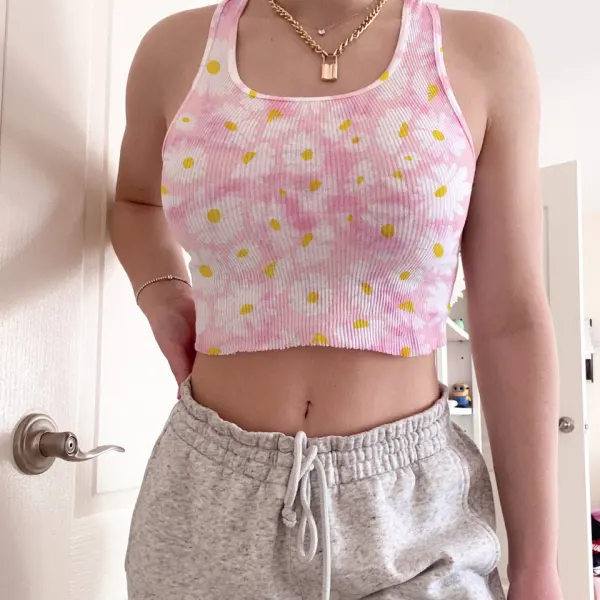 Tie-dye Daisy Tank Vest - Leanarea.chimpone.com 