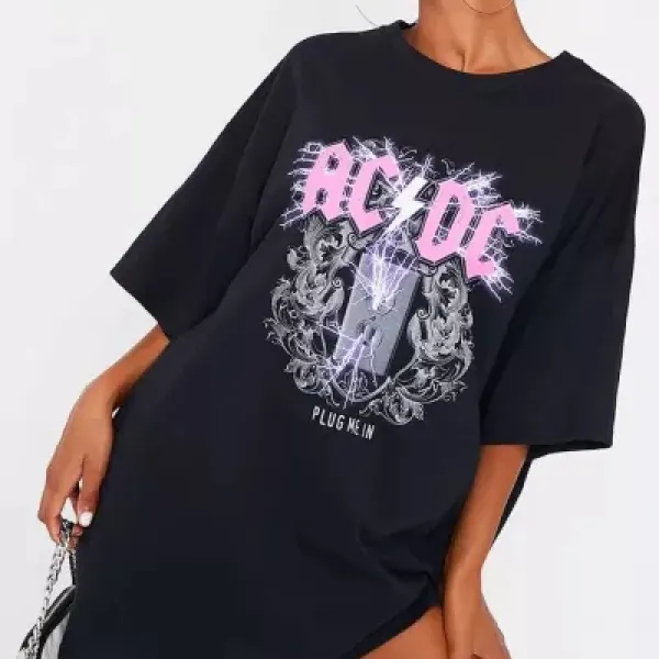 Casual Print Crew-neck T-shirts - Leanarea.chimpone.com 