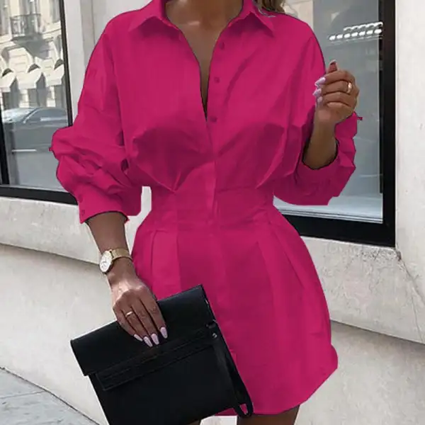 Fashion - a sexy dress with a solid colour blouse for ladies - Leanarea.chimpone.com 