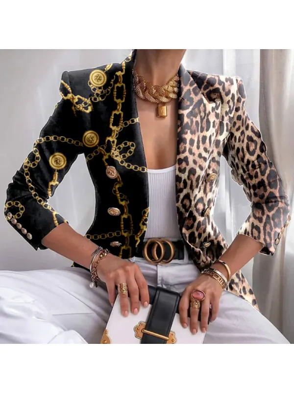 Fashion all-match printed blazer - Realyiyi.com 