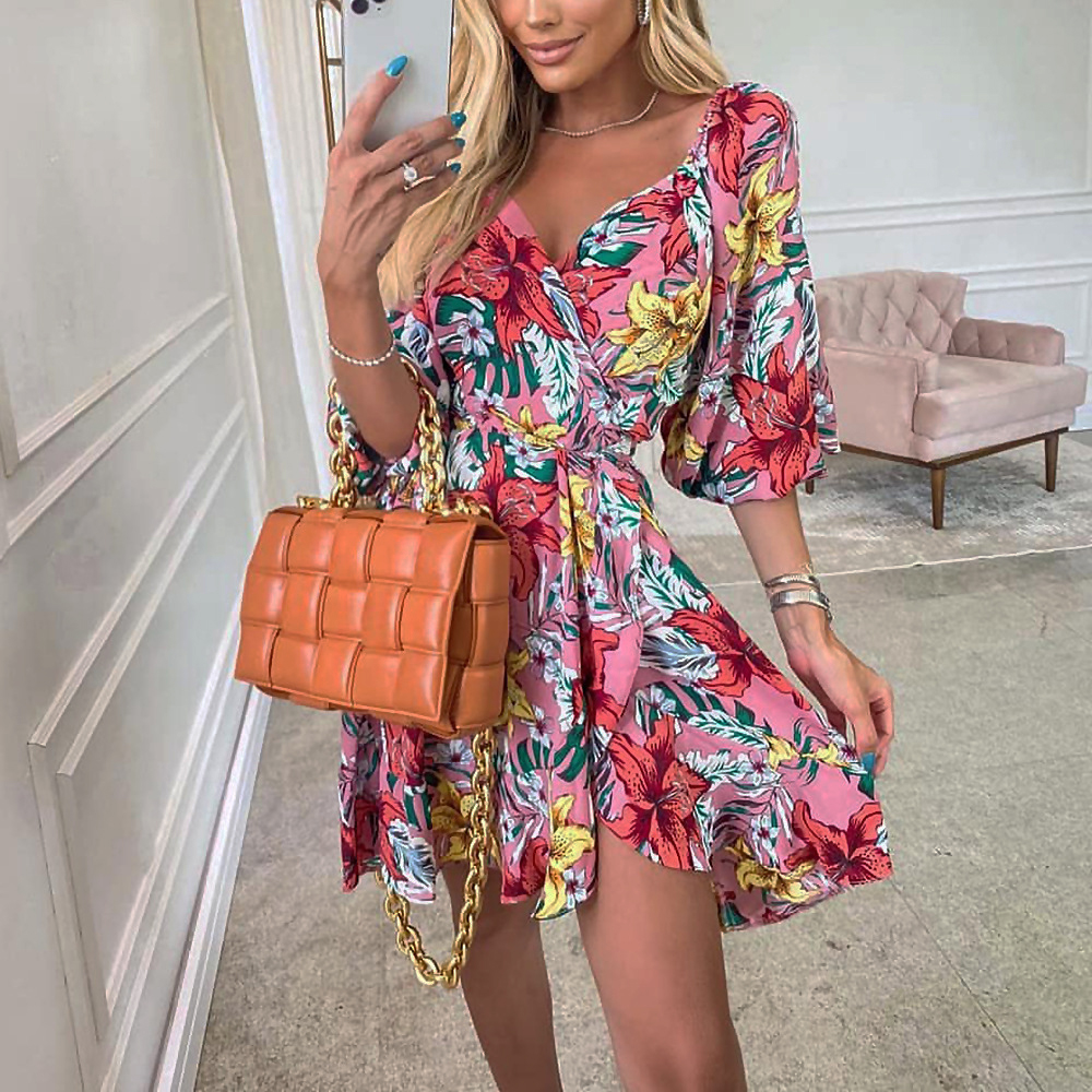 Printed Loose Casual Swing Dress