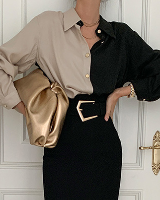 Single Breasted Loose Casual Long Sleeve Shirt
