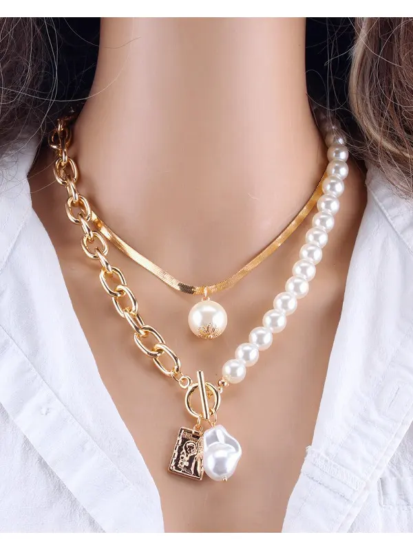 Baroque Pearl Necklace - Machoup.com 