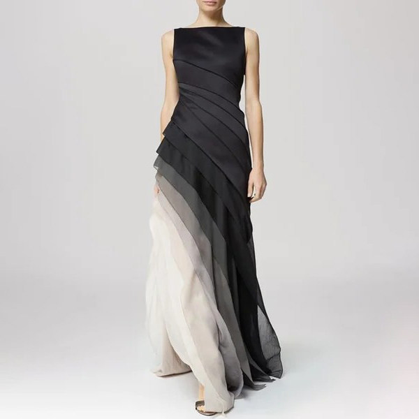 Ladies Elegant Gauze Satin Dress - Anystylish.com 