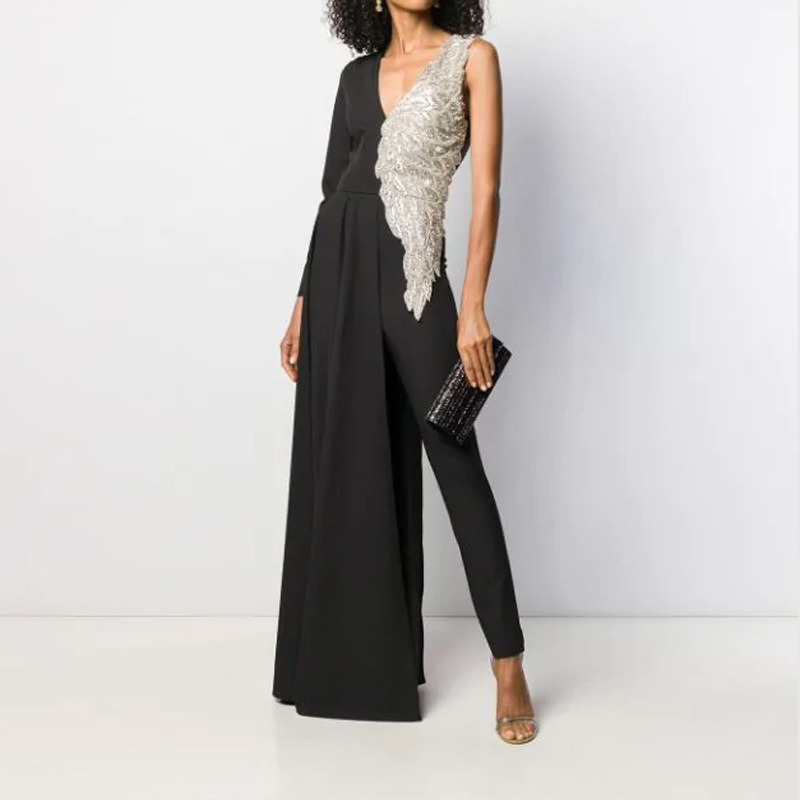 Women's Elegant Sexy Deep V Slim Jumpsuit