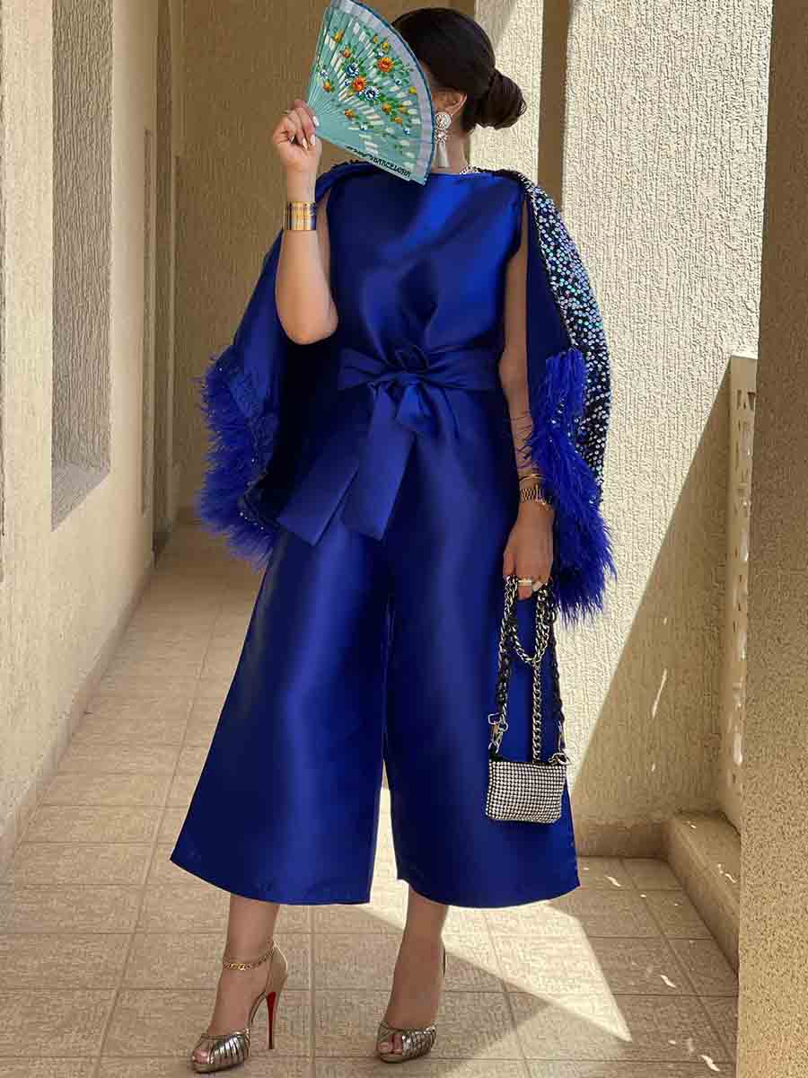 Women Fashion Holiday Party Sequins Jumpsuit