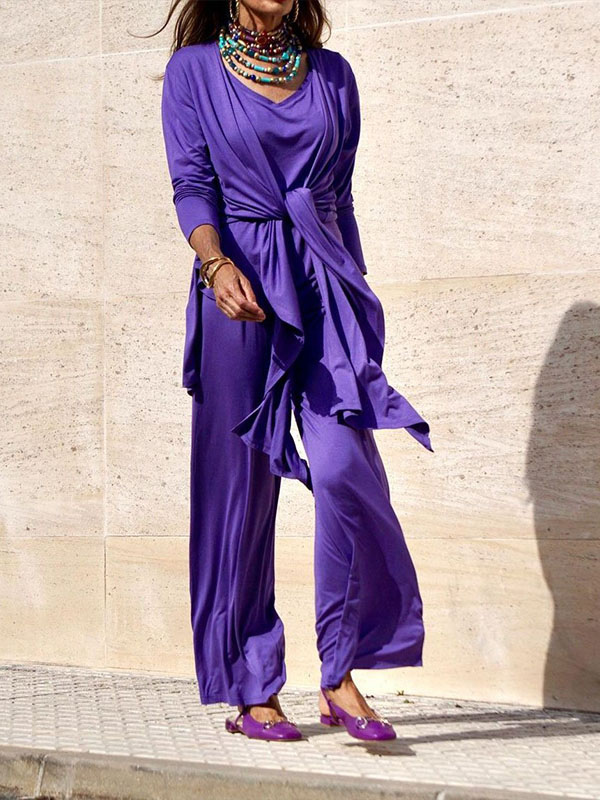Ladies Elegant Fashion Long Sleeve Casual Suit
