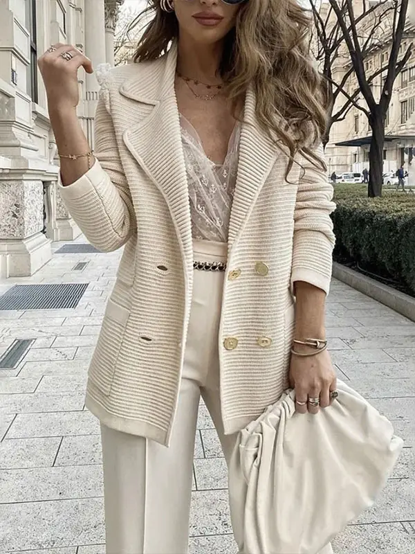 Ladies Elegant Fashion Solid Color Blazer - Minicousa.com 