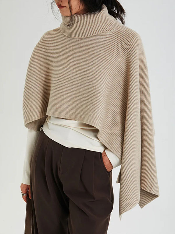 Ladies Elegant Fashion Loose Turtleneck Sweater