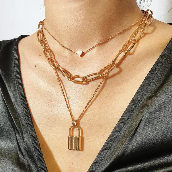 Simple geometric personality wild creative neck necklace - Leanarea.chimpone.com 